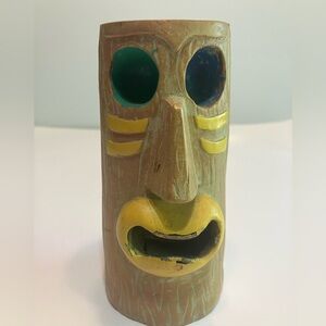 Vintage Heavy TIKI HEAD Figurine Open Mouth Bottle Opener Rare